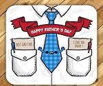 Painted fathers Day card vector